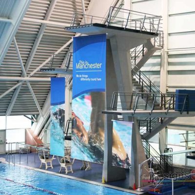 Aquatic centre training camp branding - This is Manchester